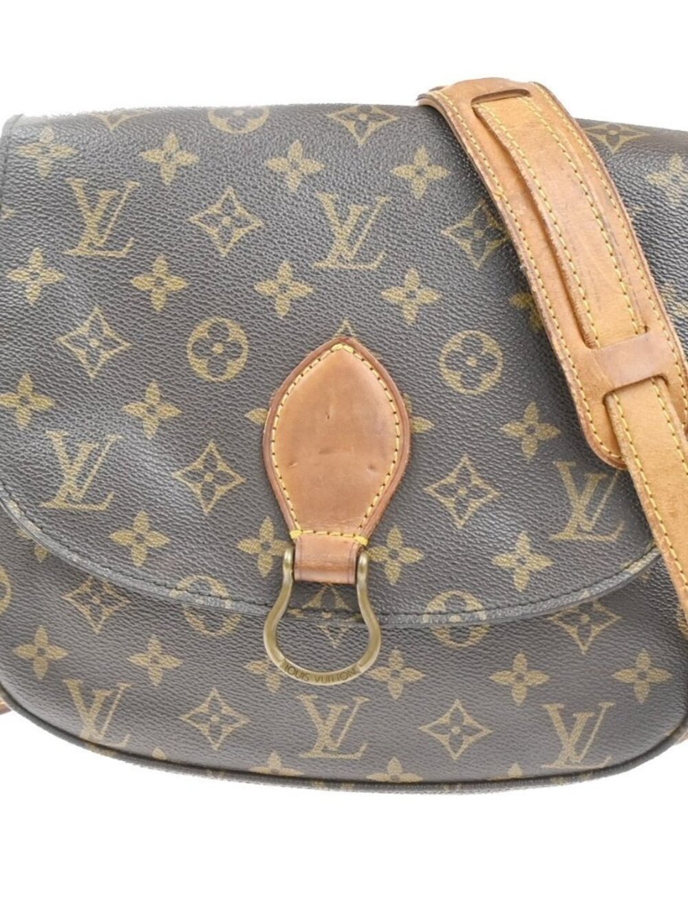 LOUIS VUITTON Saint Cloud GM Shoulder Bag Monogram Leather Brown M51242 33MA507